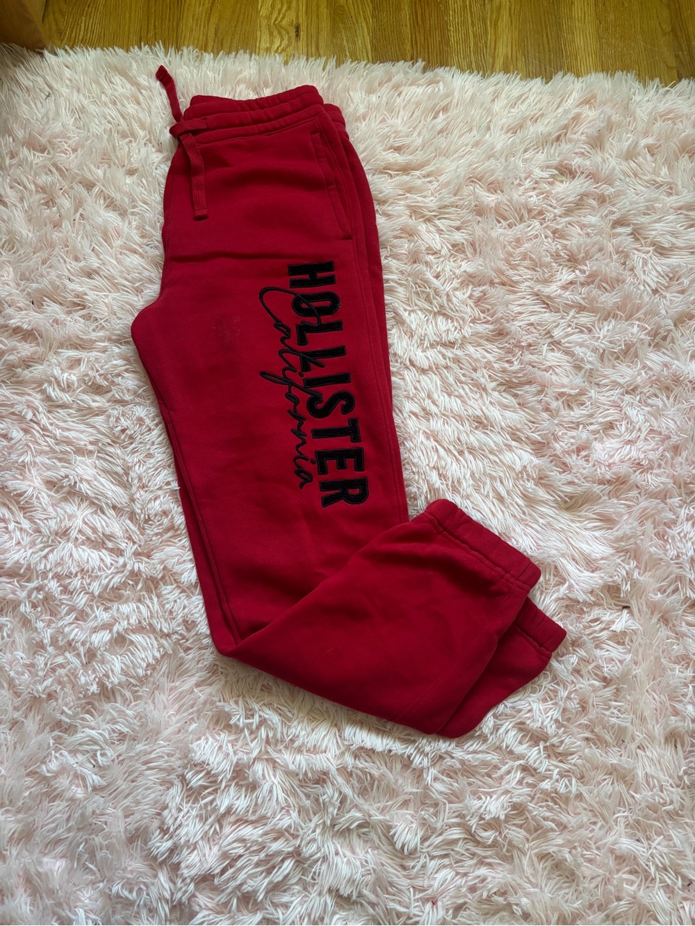 Hollister Crimson Red Straight Leg Joggers